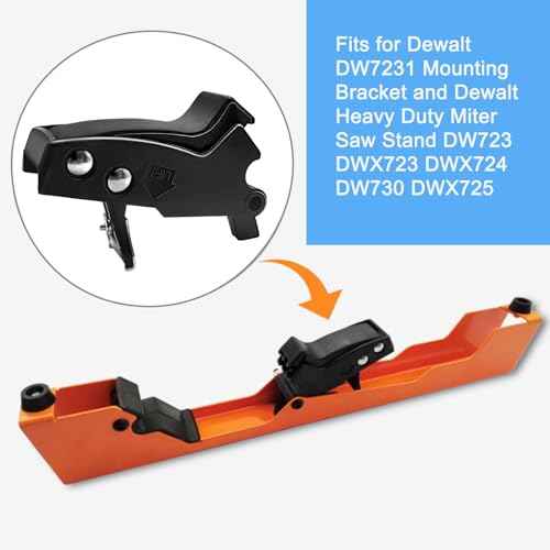 2 PCS Clips with Miter Saw Mounting Brackets Compatible with Dewalt's DW7231 DE7023 DE7033 DE7025 DWX723 DW7231 DWX724 Mounting Bracket and Dewalt Heavy Duty Miter Saw Stand £¨N087367£©