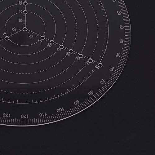 Round Center Finder Compass Clear Acrylic Lathe Centering Tool Circle Gauge for Drawing Circles Wood Turning Lathe Work Tool Circles Diameter