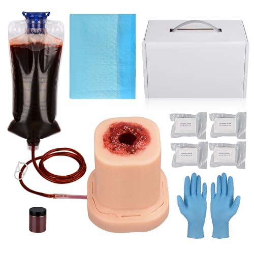 Wound Packing Trainer Gunshot Simulation Kit with Carrying Case