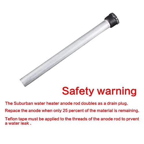 RV Anode Rod 2 Pack Aluminum Zinc Sacrificial Water Heater Anodes for Rust & Smell Prevention