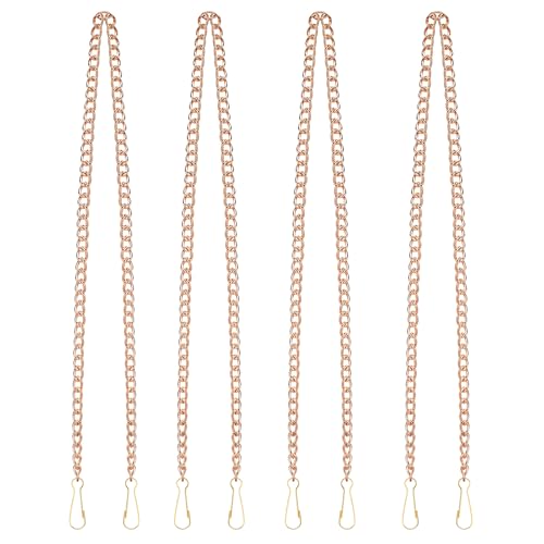 SANGLE SOPFFY Gold 2.5Ft Stained Glass Window Hanging Chain Set, 4PC