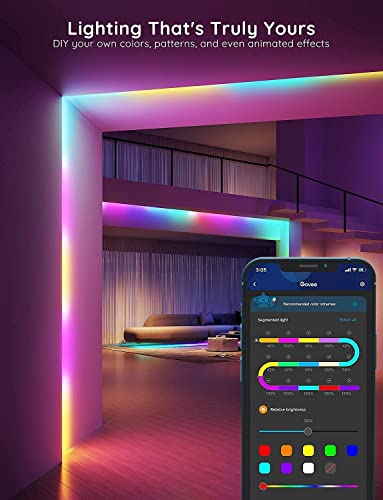 Govee 16.4ft RGBIC LED Strip Lights for Bedroom App Control & Custom Effects