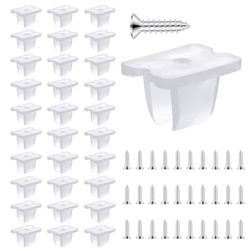 Sliverdew 30 pcs Waterproof LED Strip Mounting Clips for 5-6mm Neon Light, Translucent