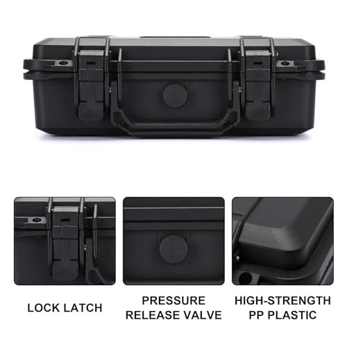 Mayouko IP67 Waterproof Tool Box with Foam Insert, 11.6 x 8.3 x 3.9 in – Shockproof Hard Case