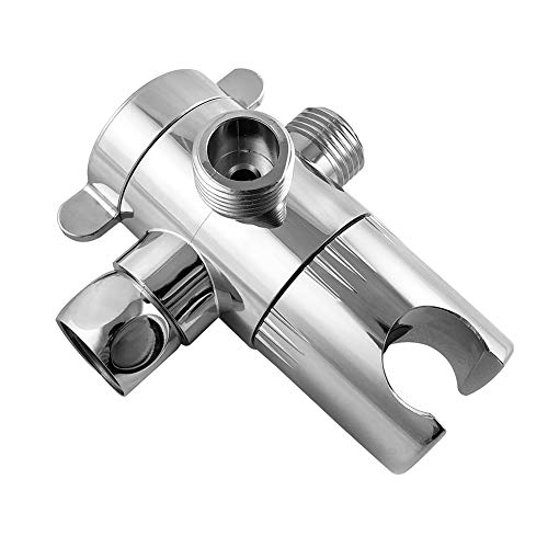 QWORK 3-Way Shower Diverter Valve 1/2” with Hand Shower Cradle for Bathroom