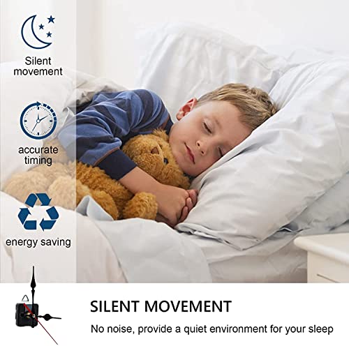 YOGINGO 16mm+23mm Quartz Wall Clock Mechanism Kit Silent Replacement with 5 Hands