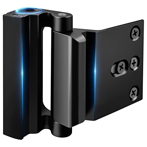 WINONLY Black Front Door Lock Reinforcement Security Lock - Childproof & Heavy Duty