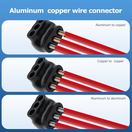 MAKERELE 3-Port Single-Sided Insulated Wire Connector 1/0-14AWG - Pack of 3