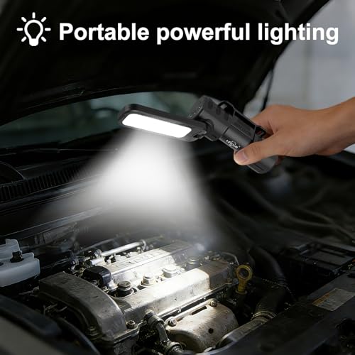 Letour 2 Pcs Rechargeable 5000lm Magnetic Work Light - Outdoor & Garage
