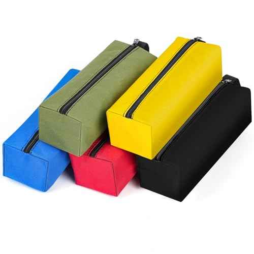 3/5 pack small Tool Organizer bags zipper canvas Pouch screwdriver pencil storage pouches Pockets