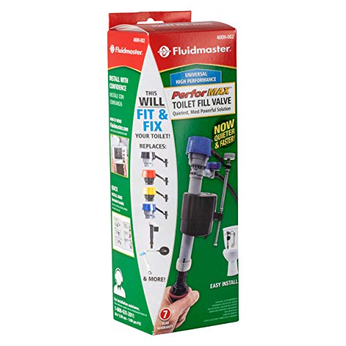 Fluidmaster 400H Universal Toilet Fill Valve - 1-Pack, High Performance & Easy Installation