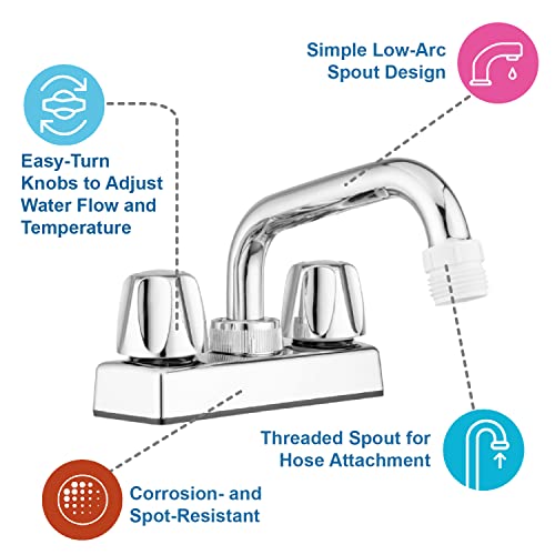 Pacific Bay Lynden Utility Faucet - Swivel Stainless Spout Chrome - Faucet Variation
