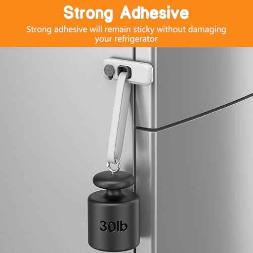 Baby Proofing Fridge Locks for Kids with Strong Adhesive, 5 Pack Child Proof Refrigerator Lock for Kid, Baby Safety Mini Freezer Lock for Toddler, Kitchen Pet Proof RV Refrigerator Latch (Gray)