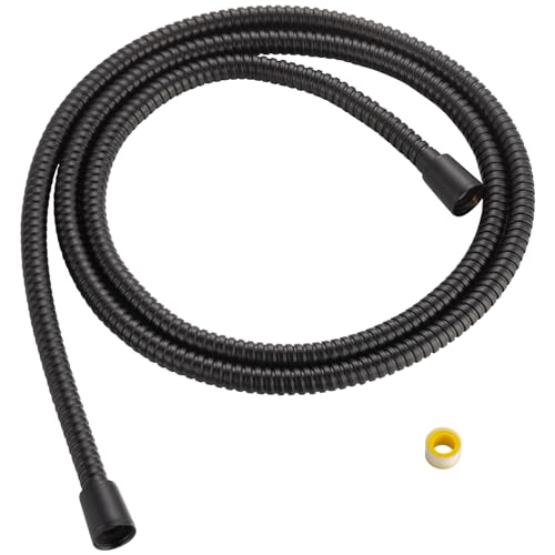 Singing Rain 79-Inch Matte Black Flexible Shower Hose - Kink-Resistant Replacement for Handheld Showerheads (Variation: Matte Black / 79 Inch)