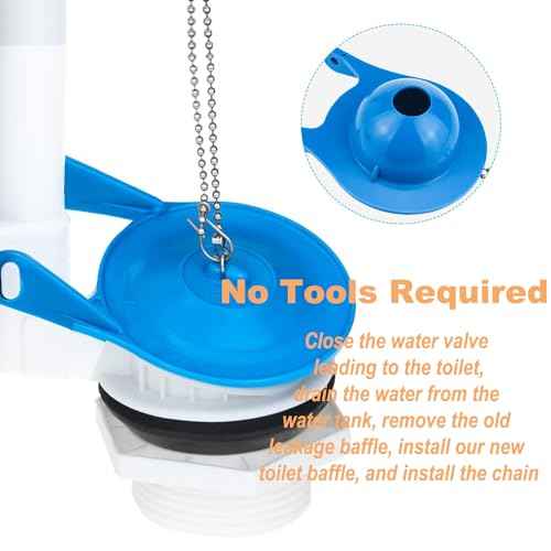 3-Inch Toilet Flappers Replacement Compatible with Gerber 99-788 Rubber Toilet Flapper Fits 3 Inch Toilet Flush Valve, Easy to Install, 1-Pack