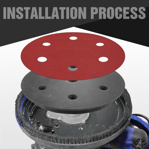 Awutzut 9 Inch 6 Holes Drywall Sander Pad Hook and Loop Backing Pad
