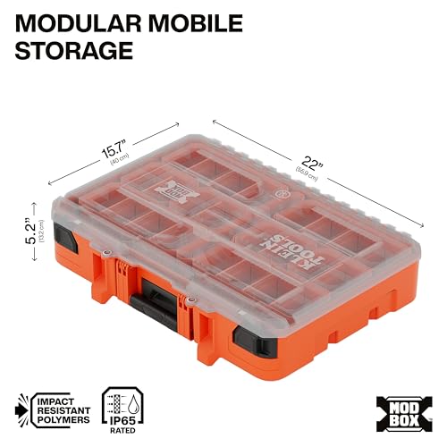 Klein Tools MODbox Full Width Component Box with 9 Removable Bins
