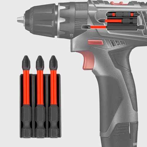 2pcs Magnetic Drill Bit Holders for Impact Driver, Powerful Magnet Screwdriver Bit Holder Drill Accessory Hold Screw Driver Bits Self Adhesive Driver Attachment Carry Up to 6 Driver Bits