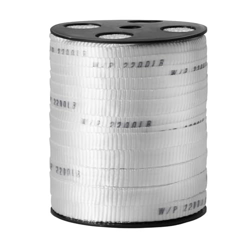 VEVOR Polyester Pull Tape, 2500 lbf Tensile Capacity Polyester Webbing, 3/4" x 265' Cable Pulling Tape, Printed Webbing Mule Tape Flat Rope for Packaging, Commercial Electrical, Gardening