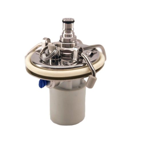 Heavy-Duty Keg Lid for Beverage Machines - Silver Carbonation Solution