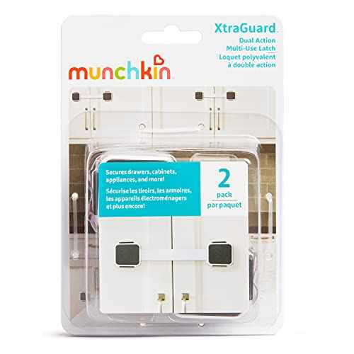 Munchkin¢ç Xtraguard¢â Child Safety Cabinet Locks, Double Locking Latches for Babyproofing Appliances, Toilets and More, 2 Count