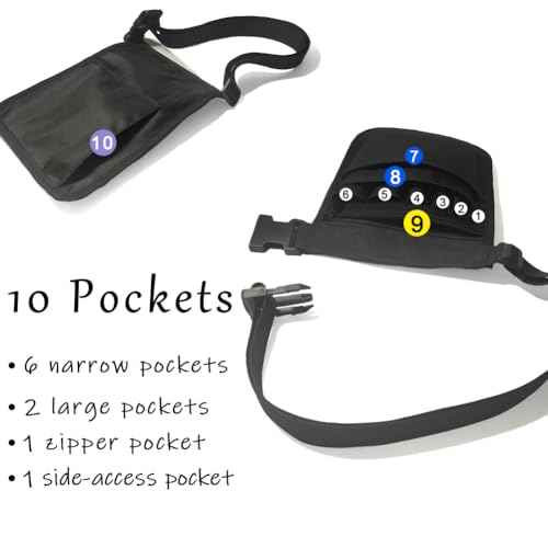 Waitress Apron with Pocket, Server Work Tools Waist Bag, Adjustable Utility Belt for Nurse, Hair Stylists