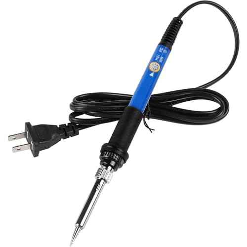 60W 110V Adjustable Temperature Soldering Iron Pen, Soldering Welding Iron Tool for Welding Repair, Electric Repairing, Jewelry, DIY-Blue