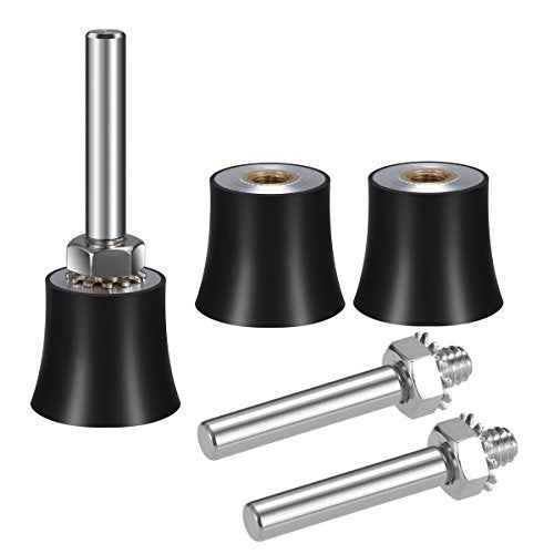 3-Pack Disc Pad Holder Shank - 1", for Polishing, Sanding, Surface Preparation, 1/4" Shank