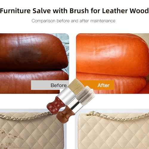 2pcs Salve Brush for Furniture, Wood Furniture Brush Repair Durable Salve Brush for Leather 2025 New Leather Furniture Salve Brush Set for Furniture Car Seats Jackets Shoes