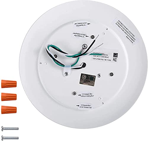 Lunabode 7.5 Inch Bright White LED Disc Light - 5000K Surface Mount Ceiling Fixture