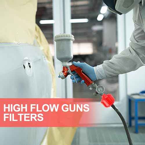 4PCS Disposable Air Water Filters, Mini Disposable Spray Gun Filter, Only Standard 1/4 Inch Threads, for Most Spray Guns and Air Tools
