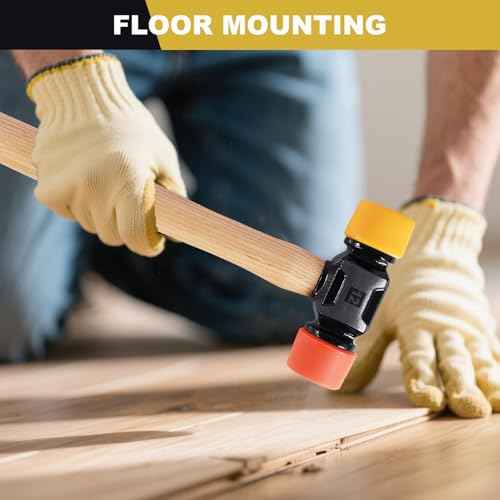 12oz Mallet Hammer with Tapping Block, Double-Face Nylon & Plastic hammer, Soft Face Hammer