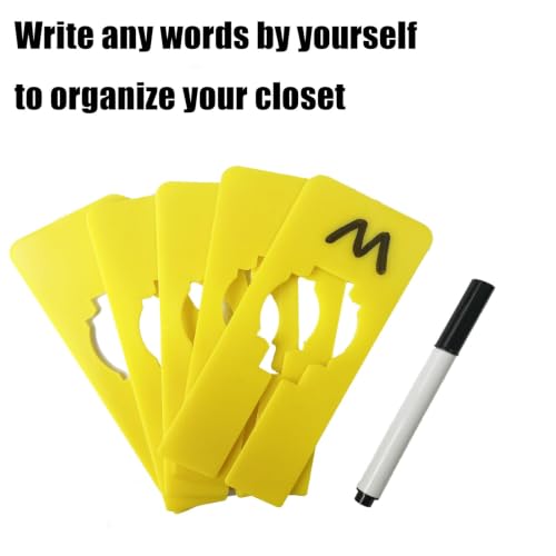 30 Pcs Clothing Size Dividers for Closet Organization - Reusable Plastic Rack Labels