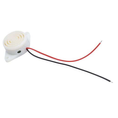 Buzzer Alarm, Premium Motor 80dB High Sensitivity Buzzer Alarm Kit, ABS Material SFM-27II Set with Connecting Wires for , Electric Beep (White)
