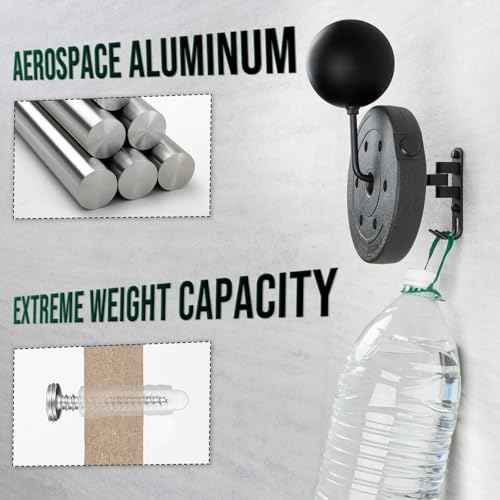 PUERSI Helmet Holder Wall Mount - 2 Pack 180¡Æ Rotation Helmet Hanger for Motorcycle Bike Racing Outerwear Sports Gear Display