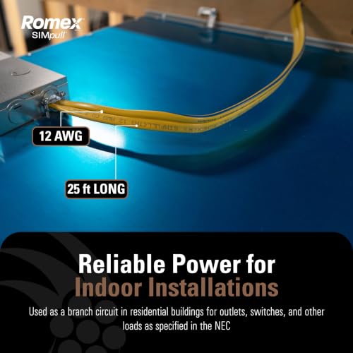 Southwire Romex SIMpull 25 ft 12/2 Solid Copper NM-B Electrical Wire