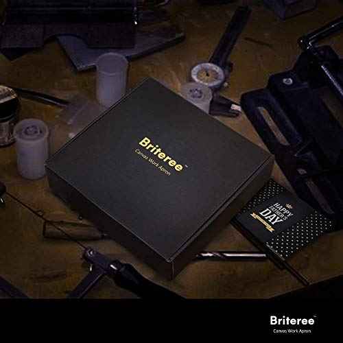 Woodworking Apron for Men, with 9 Tool Pockets, Durable Waxed Canvas Work Apron for Woodworkers Carpenters Blacksmiths (Brown -Waxed Canvas Apron)