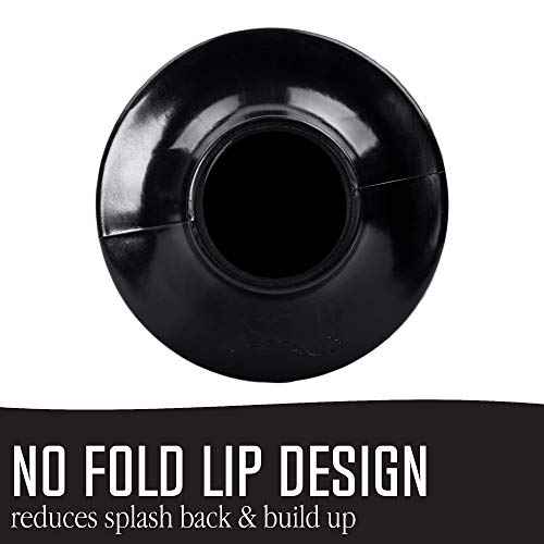 JS Jackson Supplies Professional Bellows Accordion Toilet Plunger, High Pressure Thrust Plunge Removes Heavy Duty Clogs from Clogged Bathroom Toilets, All Purpose Power Plungers for Bathrooms, Black