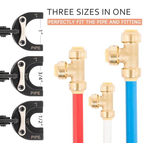 GIANNEER Improved Disconnect Tongs for PEX, Copper & CPVC Fittings - 3 Sizes in 1