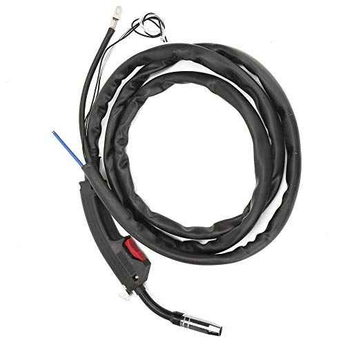 14AK MIG Welding Torch, MB14 CO2 Gas Protective MIG Welder Torch, 2 Meters, Fits 160A200A Current, Black, Stainless Steel