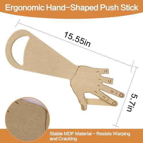 Table Saw Push Stick Hand Shape Safety Block for Saw, Miter, Router Table, Jointers ? Missing Finger Design Woodworking Stick, Creative Tool for Woodworkers, DIY Projects or Father¡¯s Day