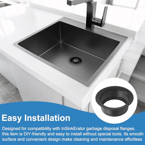 Black InSinkErator Garbage Disposal Sink Flange - Durable Metal Mount