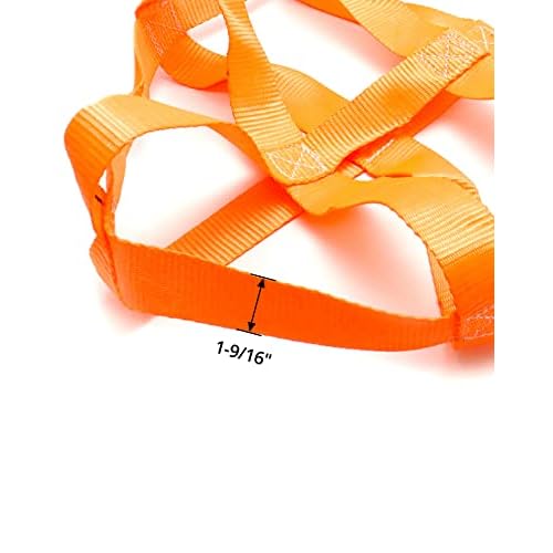 QWORK Bucket Sling for 5 Gallon Bucket, 2 Pack Drum Handling Sling with Belly Bands, 200Lbs Load Capacity