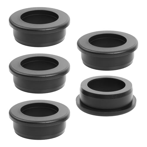 Sunkoo Black Rubber Grommets 1-1/4" Drill Hole, 7/8" Inner Diameter, 5 Pack