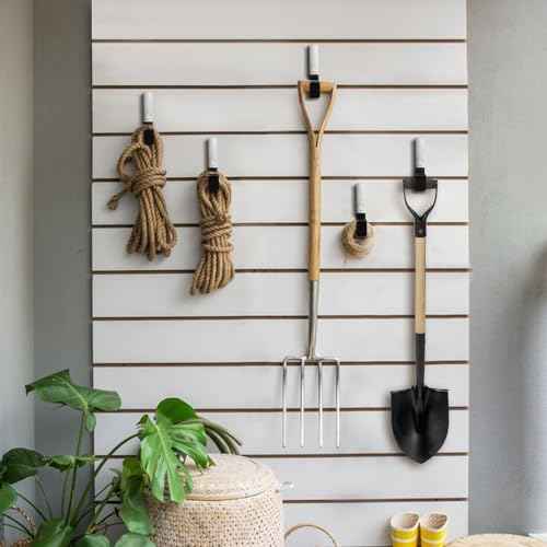 Heavy Duty Steel Garage Hooks,Garage Storage Utility Hooks,Anti-Slip Hanger, Tool Organizer,Steel Wall Mount Organizer, Garden Hose Hanger (Small-2PC)