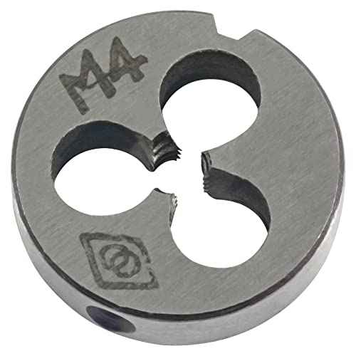 M4 x 0.7 Metric Tap and Die Set, M4 X 0.7mm HSS Machine Thread Tap and M4 X 0.7mm Alloy Tool Steel Round Thread Die Right Hand