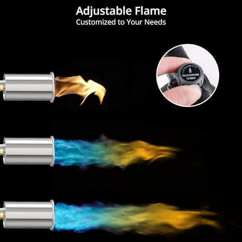 Sondiko Powerful Grill & Cooking Propane Torch L8010, Sous Vide, Campfire Starter, Adjustable Wood Torch Burner for Searing Steak, BBQ, Welding(Black, Grey) Propane Tank Not Included