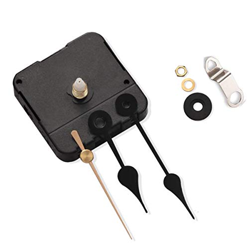 HILLHOME 1/2 Inch Shaft Wall Clock Movement Kit with 5 Pairs of Hands - Non Ticking Quartz Motor for DIY Repair