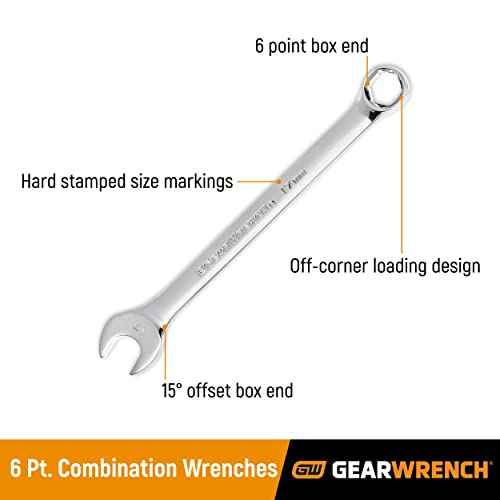 GEARWRENCH 6 Pt. Combination Wrench, 11/16" - 81776