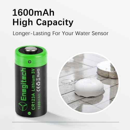 Enegitech CR123A 3V Lithium Battery, 123 3 Volt Lithium Battery, for Home Security Alarm System Sensor Doorlock Smok Carbon Monoxide Alarm Non-Rechargeable (CR123A 2 Pack)